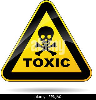 Illustration de signe de toxicité du triangle jaune. Illustration de Vecteur