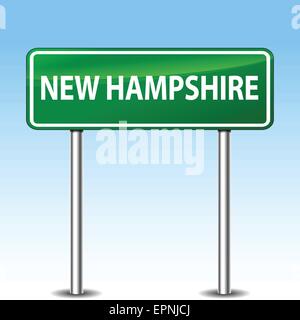 Illustration du New Hampshire métal vert road sign Illustration de Vecteur