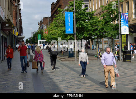 Zone commerçante Sauchiehall Street Glasgow Scotland UK Banque D'Images