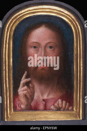 Gerard David le Christ bénissant Banque D'Images