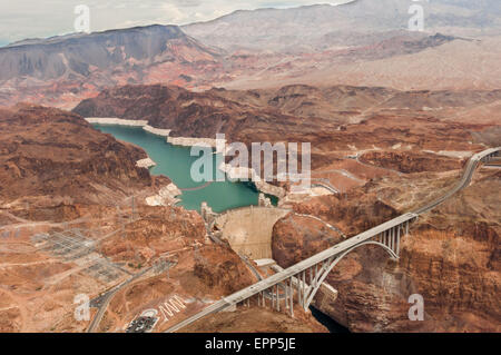 Le Barrage Hoover, prises à partir d'hélicoptères à proximité de las vegas 2013 daylight Banque D'Images