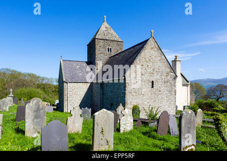 La 12thC Seiriol's Church St, partie historique de Penmon Prieuré, Anglesey, Pays de Galles, Royaume-Uni Banque D'Images