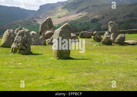 Cercle de pierres de Castlerigg Keswick Cumbria England Mai 2015 Banque D'Images