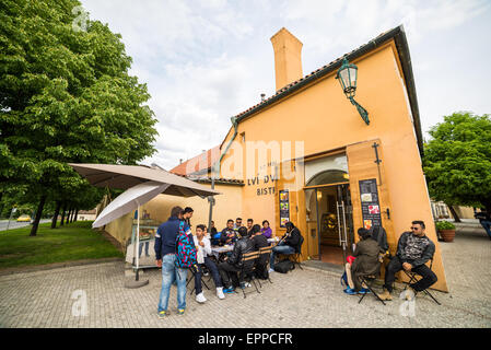 Restaurant Lvi Dvur, Hradcany, le château de Prague, Prague, Bohême, République Tchèque, Europe Banque D'Images