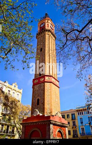 La Plaça de Rius i Taulet. Quartier de Gràcia. Barcelone, Catalogne, Espagne. Banque D'Images