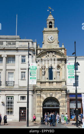 Ancienne entrée de la Halle en centre-ville d''Hereford Banque D'Images