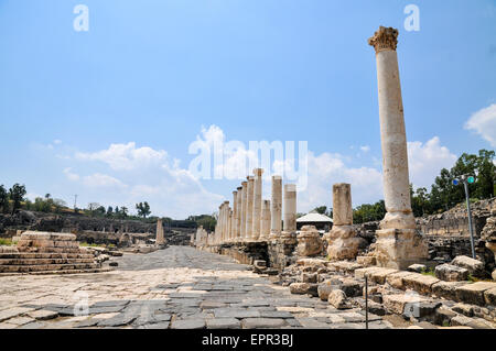 Israël, Bet Shean (Scythopolis). En 64 avant notre ère qu'il a été pris par les romains, reconstruit, et la capitale de la Décapole, les "Dix Banque D'Images