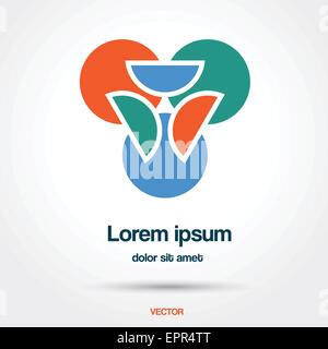 Abstract vector illustration créative modèle logo Illustration de Vecteur