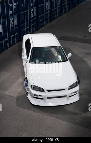 Modification Nissan Skyline R34 voiture de performance Banque D'Images