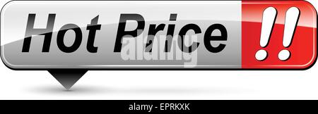 Illustration de l'icône rectangulaire prix chaud sur fond blanc Illustration de Vecteur