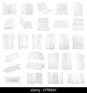 Ensemble de feuilles de papier A4 pliée Banque D'Images