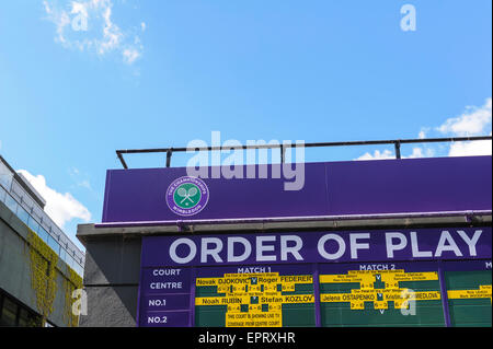 Tableau de Wimbledon. Banque D'Images