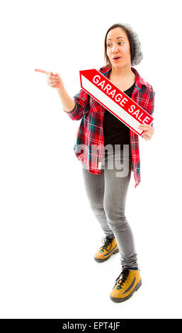 Young adult caucasian woman isolated on a white background Banque D'Images