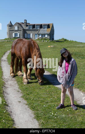 Île de Batz près de Roscoff, Finistère, Bretagne, France Banque D'Images