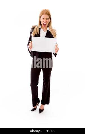 Young adult caucasian woman isolated on a white background Banque D'Images