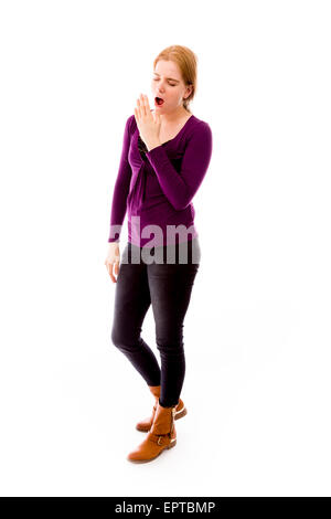 Young adult caucasian woman isolated on a white background Banque D'Images