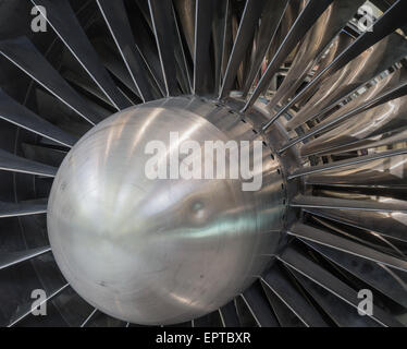 Jet avion détail moteur à turbine à gaz Banque D'Images