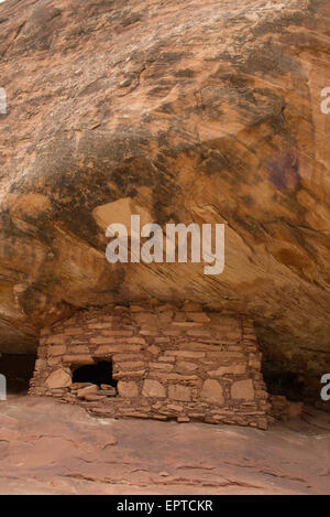 'House on Fire', ruines Puebloan, Mule Canyon, Utah, USA Banque D'Images