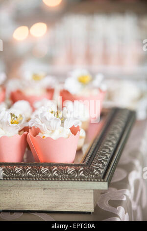 Close-up of Cupcakes au mariage, Toronto, Ontario, Canada Banque D'Images