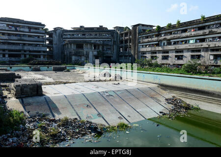 Le MOZAMBIQUE, Beira, le Grande Hotel, ouvert en 1955 au cours du temps colonial portugais, aujourd'hui quelques milliers de sans-abri vivant ici Banque D'Images