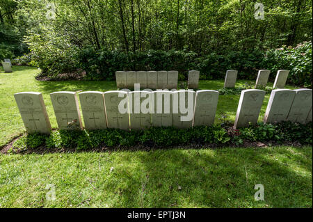 Bois de Ploegsteert Cimetière Militaire Banque D'Images