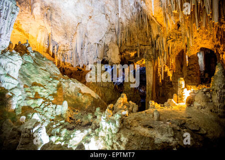 Grotte de Neptune Alghero Sardaigne Italie Banque D'Images