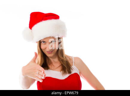 Modèle en studio isolé sur fond blanc Banque D'Images