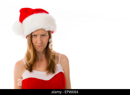 Modèle en studio isolé sur fond blanc Banque D'Images