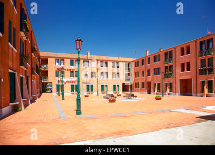 Rue Calle San Cipriano à Murano, Veneto, Italie Banque D'Images