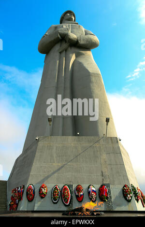 Aliocha Monument aux défenseurs de l'Arctique soviétique pendant la Grande guerre patriotique, Mourmansk, Russie Banque D'Images