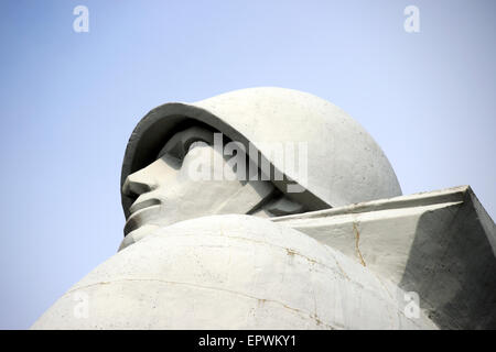 Aliocha Monument aux défenseurs de l'Arctique soviétique pendant la Grande guerre patriotique, Mourmansk, Russie Banque D'Images