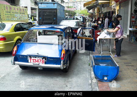 Dh Street Sham Shui Po HONG KONG Hong kong street food cafe voiture utilisée pour les clients Banque D'Images