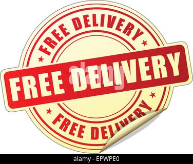 Illustration de la conception de l'étiquette d'icône rouge Illustration de Vecteur