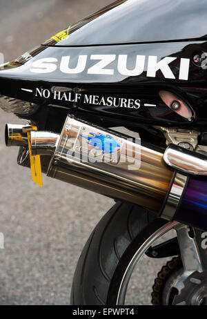 Suzuki GSXR implacable. Détail moto sport Banque D'Images