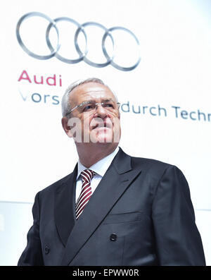 Neckarsulm, en Allemagne. 22 mai, 2015. Président du conseil de surveillance d'Audi AG, Martin Winterkorn, assiste à l'assemblée générale de l'entreprise à Neckarsulm, Allemagne, 22 mai 2015. Dpa : Crédit photo alliance/Alamy Live News Banque D'Images