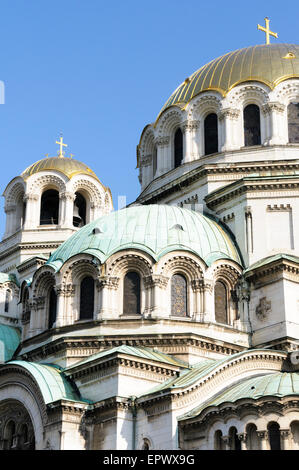 La cathédrale Alexandre Nevski, à Sofia, la Bulgarie a été conçu par Alexander Pomerantsev et achevé en 1924 Banque D'Images