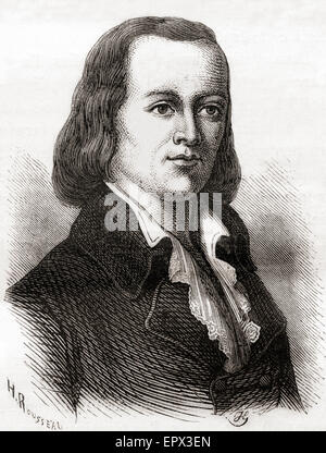 Claude Chappe, 1763 - 1805. Inventeur français du sémaphore pratique système. Banque D'Images