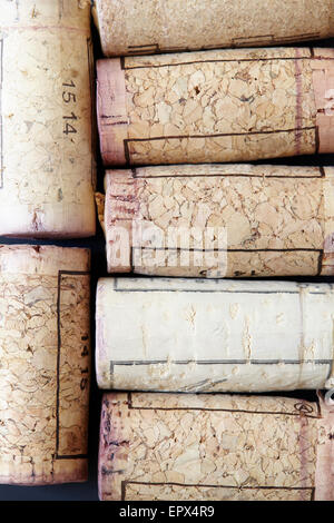 Close-up view of wine corks Banque D'Images