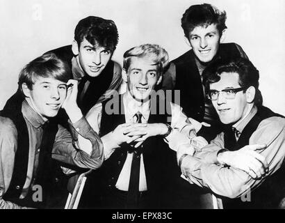 Groupe Liverpool Rory Storm et les Hurricanes ont mené par la chanteuse Rory Storm (de son vrai nom Alan Caldwell), qui étaient contemporains des Beatles dans les années 1950 et 1960 et ont été la bande à Ringo Starr qui permet de tambour avant de passer à la Beatles en 1962. Pic Banque D'Images