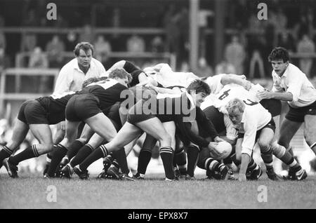 London Wasps v baignoire, John Player Special Cup Final, match à Twickenham, samedi 2 mai 1987. Score final : 12-19 London Wasps Bath. Banque D'Images