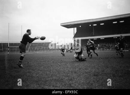 London Wasps v Cardiff Blues, match de rugby, décembre 1959. Banque D'Images