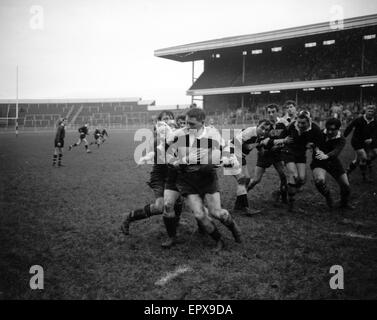 London Wasps v Cardiff Blues, match de rugby, décembre 1959. Banque D'Images