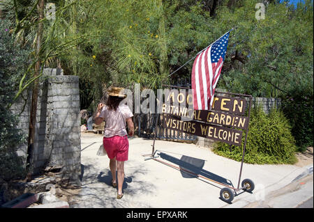 Entrée de Moorten Botanical Garden à Palm Springs Banque D'Images