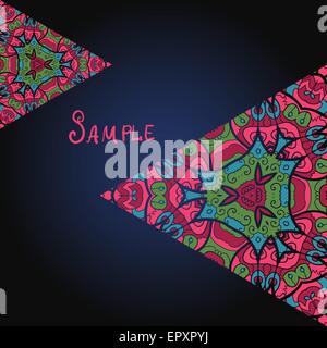 Modèle d'ornement avec des triangles colorés Illustration de Vecteur