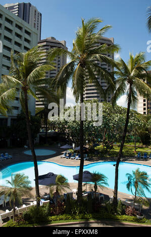 Piscine de l'Hôtel Intercontinental Manila, Philippines, Makati Banque D'Images