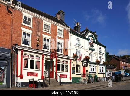 Le George & Dragon pub et restaurant cantonais dans le marché, Ashbourne, Derbyshire, Angleterre, Royaume-Uni, Europe de l'Ouest. Banque D'Images