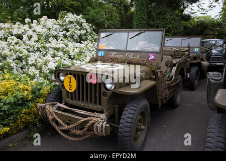 Véhicule militaire Société Presevation Invicta (IMP) a fait une visite au club de St George's RAF chapelle en Biggin Hill. Banque D'Images