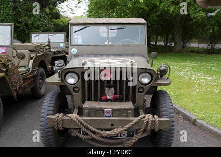 Véhicule militaire Société Presevation Invicta (IMP) a fait une visite au club de St George's RAF chapelle en Biggin Hill Banque D'Images