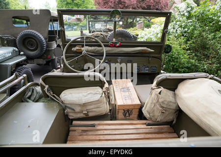 Véhicule militaire Société Presevation Invicta (IMP) a fait une visite au club de St George's RAF chapelle en Biggin Hill. Banque D'Images