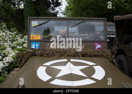 Véhicule militaire Société Presevation Invicta (IMP) a fait une visite au club de St George's RAF chapelle en Biggin Hill. Banque D'Images